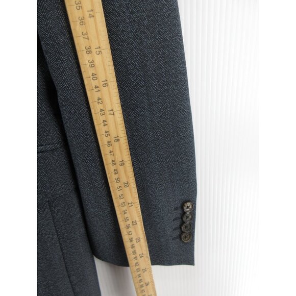 Gieves & Hawkes Sport Coat 40 Blazer Wool Herringbone Jacket Italy * - Picture 6 of 16